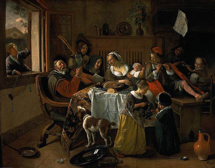 Jan Steen The merry family oil painting picture